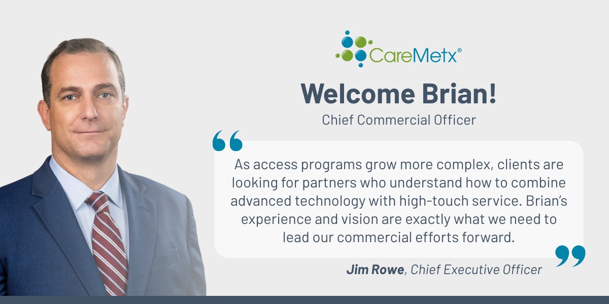 Please join us in welcoming Brian Flaherty to the CareMetx team. He is joining as Chief Commercial Officer and brings 20 years of deep healthcare and data-driven expertise: hubs.la/Q03qwwX50