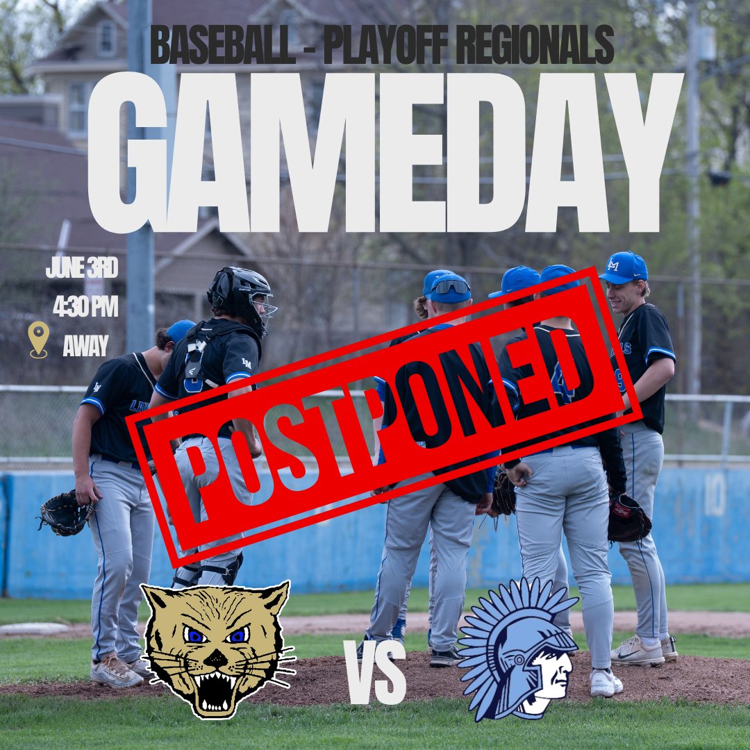 Tonight’s Regional game vs. Lakeside has been postponed. The game is rescheduled for tomorrow at 5:00 PM at Lakeside.  #LCatPride