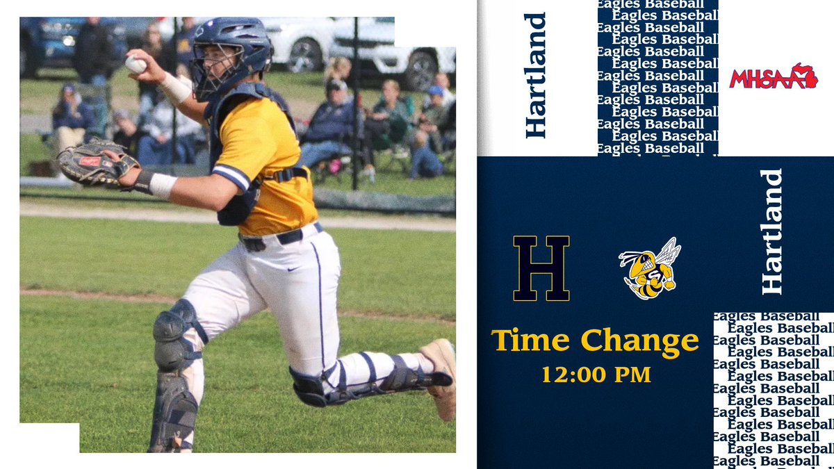 Hartland Athletics (@hartlandsports) on Twitter photo Baseball Regional Semifinal Update: Don’t get caught missing the big game tomorrow, June 4th. <a href="/EaglesBallClub/">Hartland Baseball</a> vs Saline has been moved up to a 12 PM start (due to potential afternoon rain). Location is at Howell HS. Admission is $9. Photo courtesy of the Livingston Daily. Baseball Regional Semifinal Update: Don’t get caught missing the big game tomorrow, June 4th. <a href="/EaglesBallClub/">Hartland Baseball</a> vs Saline has been moved up to a 12 PM start (due to potential afternoon rain). Location is at Howell HS. Admission is $9. Photo courtesy of the Livingston Daily.