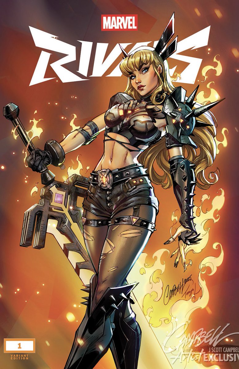 🗡️🔥 Get ready for 4 more #MarvelRivals  covers! Revealing the 1st of 4 all new Artist Exclusives for Marvel Rivals Ignite #1 #Magik! Going on pre-sale THIS Saturday 6•7•2025 at 9:00 am PST only at jscottcampbell.com! 🎨Colors by <a href="/TanyaLehoux/">Tankuri</a>