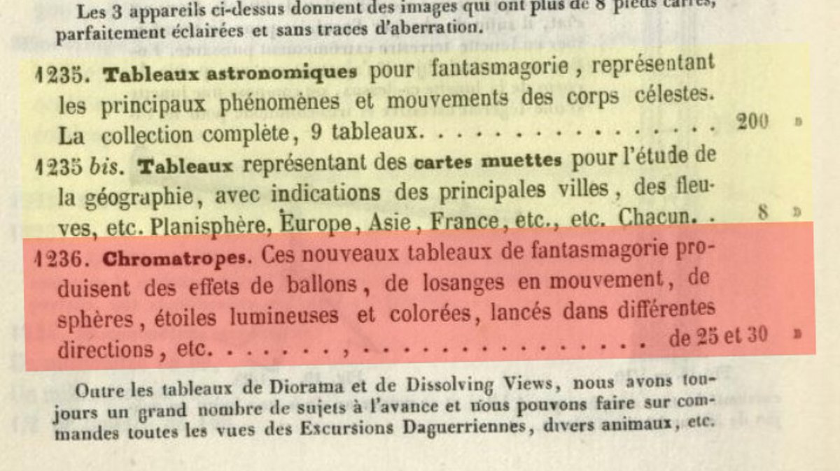 RealPreCinema's tweet image. Again, on page 16 of the Lerebours et Secretan catalogue we see listed the Tableaux astronomique #Chromotropes that were found with the Girona Fantascope in the storeroom of the then high school in 2014. #opticalinstruments