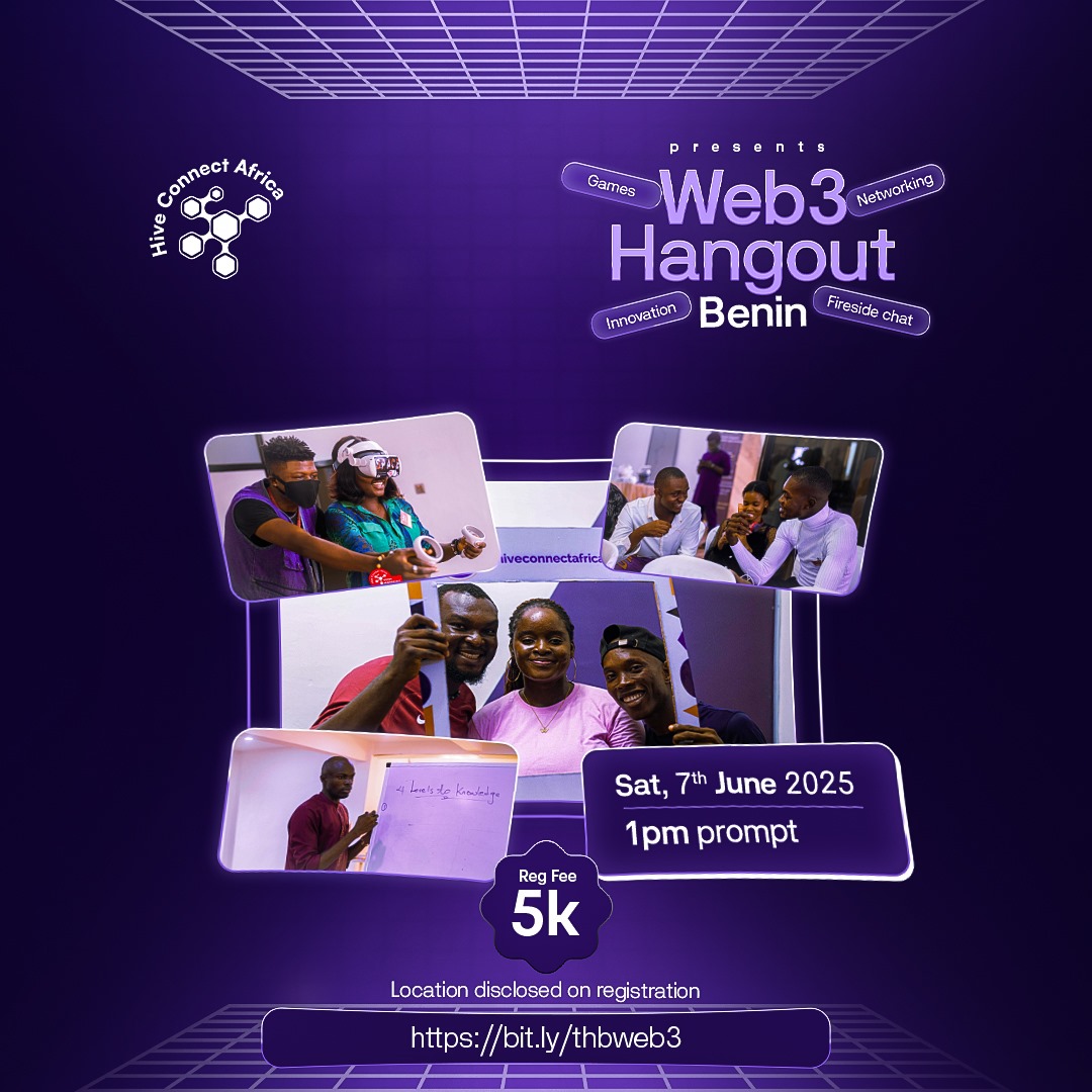 Tech_In_Edo's tweet photo. Hey guys!

We've teamed up with @HiveConnectAF  to get you an exclusive 20% ticket discount on the upcoming Web3 Hangout happening in Benin🥳

How to get this discount 
Simply use the code ETC at checkout when registering via the link: https://t.co/M8kg9iv67B https://t.co/48B2vpwVXr