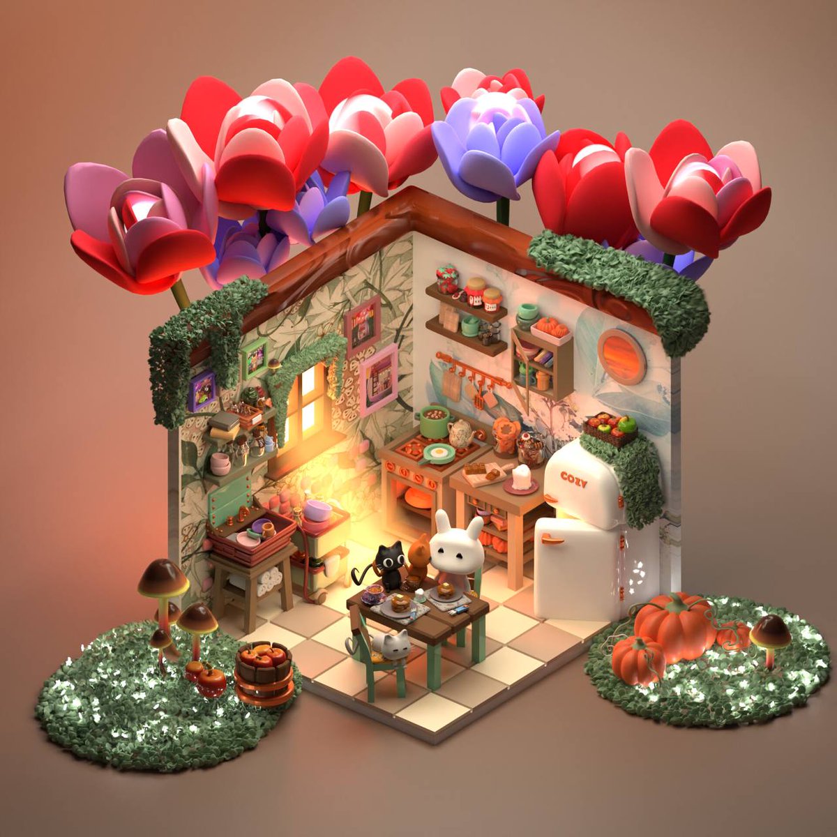 moonarue's tweet photo. scenes from my old works

#isometricroom #blender #b3d https://t.co/BWAIjAgvxt