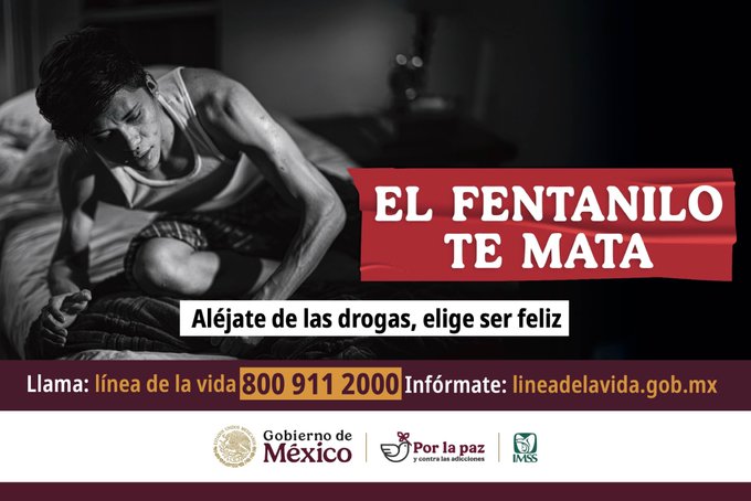 ¡#AléjateDeLasDrogas y #EligeSerFeliz! ✋🏼🚭 Aunque parezca inofensivo, #ElFentaniloTeMata. No permitas que controle tu vida. ❤️🙌🏼

Si necesitas ayuda, llama a la #LíneaDeLaVida: 📞 800 911 2000.

Hablar es el primer paso para salvar tu vida. 🙌🏼