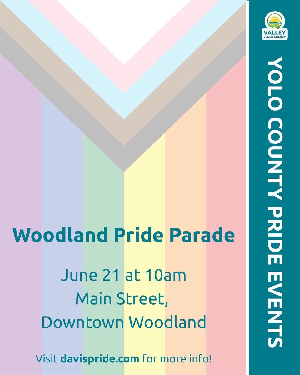 Happy Pride Month, Yolo County! We're proud to honor the joy, strength, and love of our LGBTQIA+ community. Keep an eye out for local events all month long—there's plenty to celebrate! zurl.co/Xvyvw
