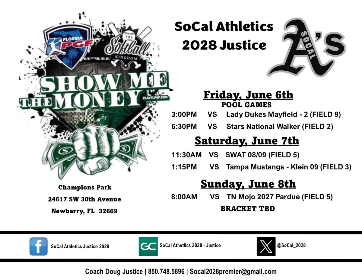 We are looking forward to some good competition at the PGF Show Me The Money tournament in Newberry this weekend! <a href="/PGFnetwork/">PGF</a>