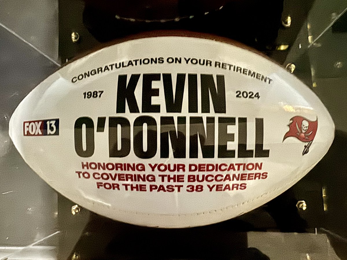 I’m truly humbled and deeply grateful to the Tampa Bay Buccaneers for honoring me with a “Retirement Ball” today. My heartfelt thanks to the Glazer Family, Brian Ford, Jason Licht, Todd Bowles, Nelson Luis, and the entire Bucs P.R. Department. World-Class all the way! #GoBucs