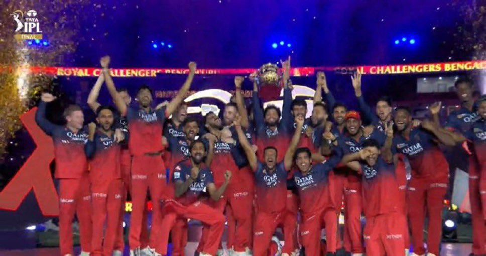Congratulations🎉 RCB for this 🏆 finally after 18 year. 
 #RCBvsPBKS | #IPLFinals