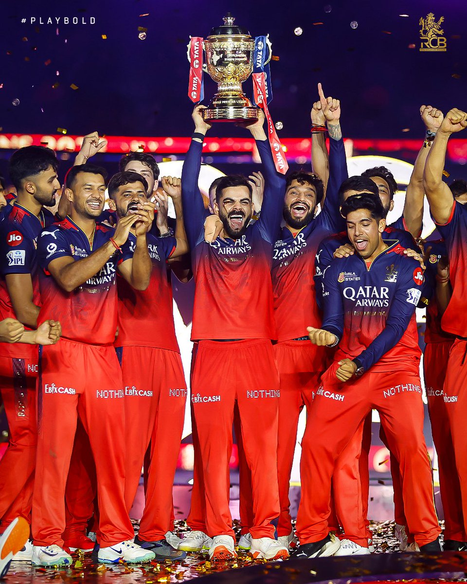 18 years of storms, for one perfect sunrise. 🌅🏆

TATA IPL 2025 CHAMPIONS. ❤️‍🔥
