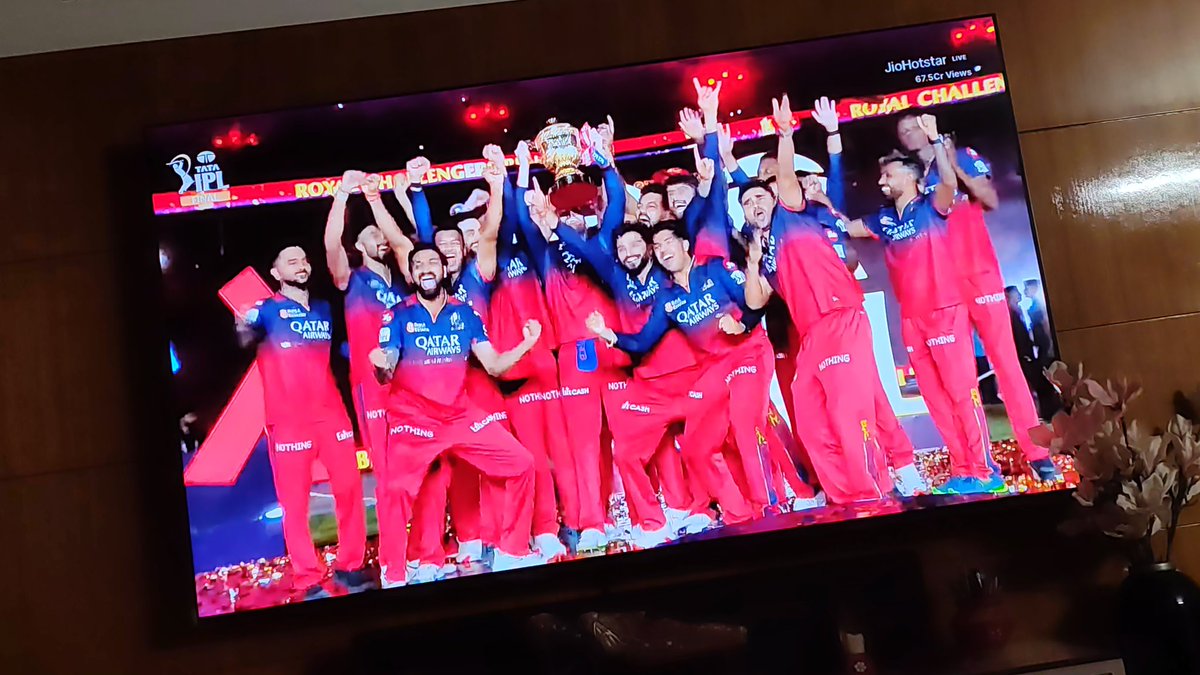 9etej's tweet photo. Thank you @RCBTweets for ending our #18yearsofwait with a 🏆 https://t.co/WkZ3h5decY