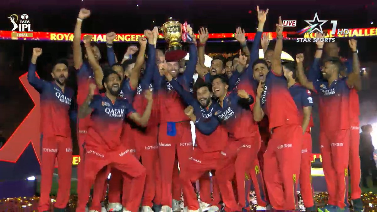 Shubham Singh (@shubham_806) on Twitter photo With the blessings of Bajrang Bali, after 18 long years, RCB has finally won the trophy 🏆. It was a very emotional moment for all the fans and the playing 11. Tonight is truly special for all RCB fans, for Virat sir, and for all the teammates over the years.
#RCB <a href="/imVkohli/">Virat Kohli</a> #18 With the blessings of Bajrang Bali, after 18 long years, RCB has finally won the trophy 🏆. It was a very emotional moment for all the fans and the playing 11. Tonight is truly special for all RCB fans, for Virat sir, and for all the teammates over the years.
#RCB <a href="/imVkohli/">Virat Kohli</a> #18