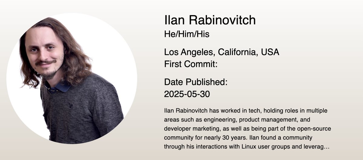 jenkinsci's tweet image. 🚀Meet @irabinovitch - a driving force behind @socallinuxexpo, a big supporter of open source, community, and Jenkins! 🎯 From early Jenkins use to how he's giving back🪴, his journey is full of insights.
👉Get inspired: contributors.jenkins.io/pages/contribu…