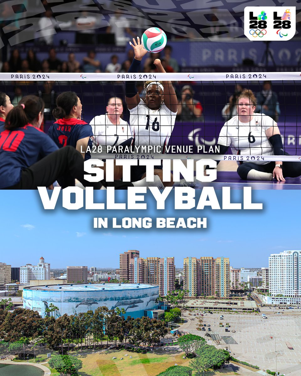 LA28 (@la28) on Twitter photo From the floor to the podium. 🏐
Every set, spike and kill of the 2028 Paralympic Sitting Volleyball tournament will take place at the Arena in Long Beach.
<a href="/Paralympics/">Paralympic Games</a> | <a href="/ParaVolley/">World ParaVolley</a> | <a href="/LongBeachCity/">City of Long Beach</a> From the floor to the podium. 🏐
Every set, spike and kill of the 2028 Paralympic Sitting Volleyball tournament will take place at the Arena in Long Beach.
<a href="/Paralympics/">Paralympic Games</a> | <a href="/ParaVolley/">World ParaVolley</a> | <a href="/LongBeachCity/">City of Long Beach</a>