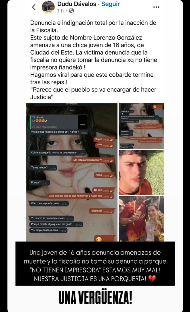 Psicópata suelto y la fiscalía que no hace caso a la denuncia.