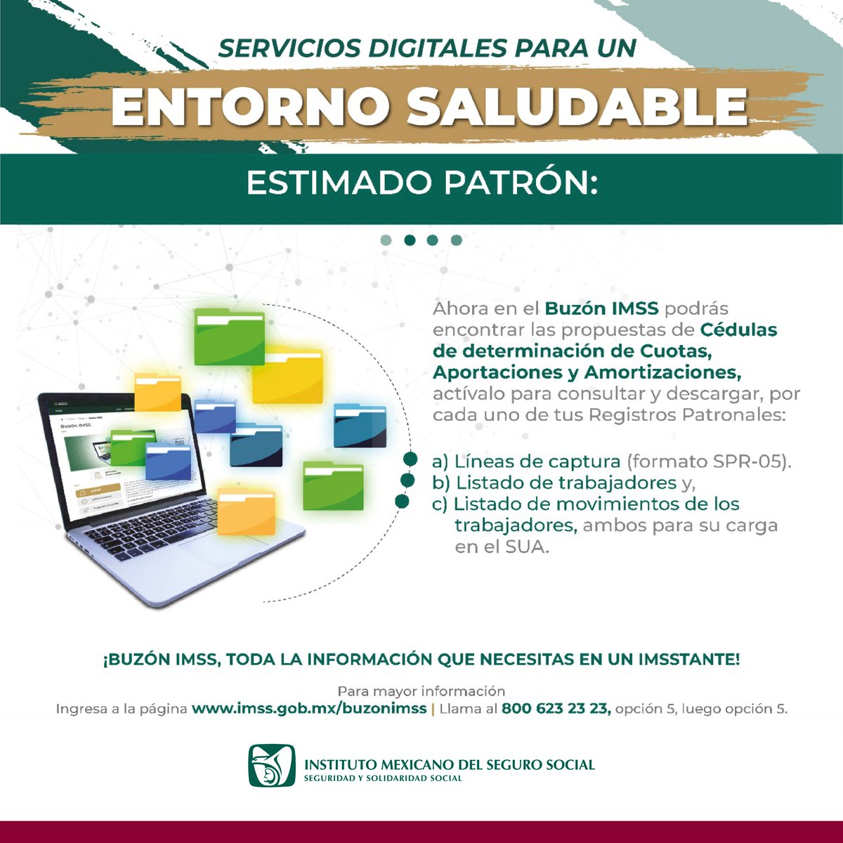 Patrón, con #BuzónIMSS tienes toda la información que necesitas en un IMSStante.