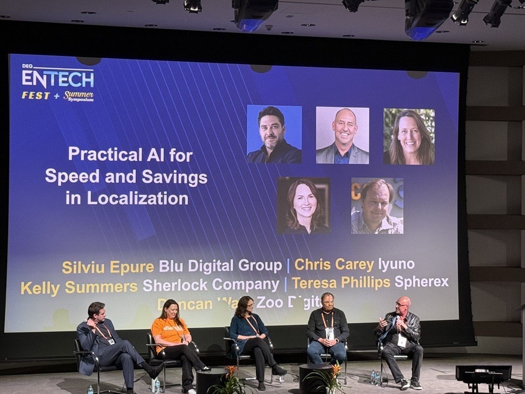 That’s a wrap on the ‘Practical AI for Speed and Savings in Localization’ panel at DEG EnTech Fest! Thank you to Chris Carey, <a href="/DEG_Online/">DEG</a> and all of the panelists for facilitating a fascinating discussion on the future of our industry. #weareiyuno