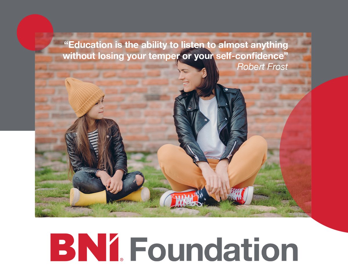 “Education is the ability to listen to almost anything without losing your temper or your self-confidence.” - Robert Frost
#BNIFoundation #BusinessVoices #giversgain