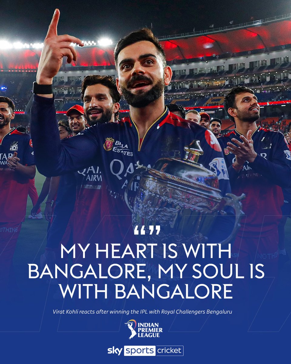 Virat Kohli after finally winning the IPL with RCB 💭❤️