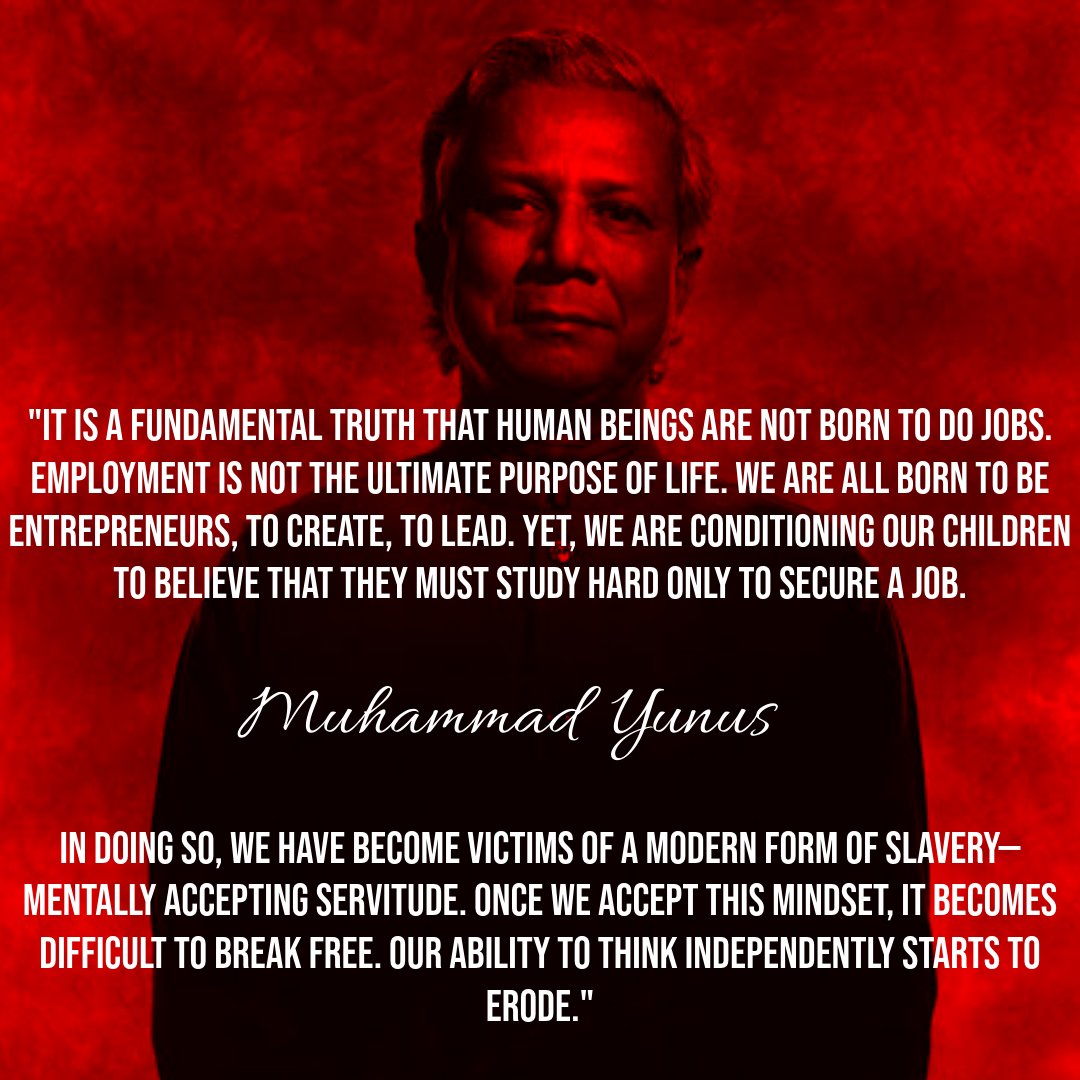 AZMONY's tweet photo. by @ChiefAdviserGoB

#DrMuhammadYunus #EntrepreneurshipMindset #BreakTheChains #JobIsNotTheFuture #BornToCreate #FutureEntrepreneurs #RethinkEducation #EmpowerTheYouth #FreedomOfThought #SocialBusinessMovement https://t.co/g02gJgCgjc