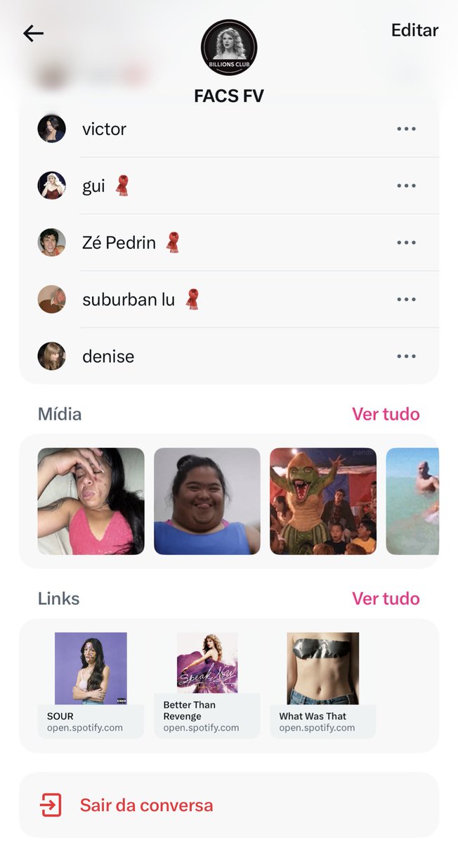 faccaoswifties's tweet image. À frente do tempo? FACS é o primeiro grupo swifties a migrar para o bate-papo, nova função do app X/Twitter.