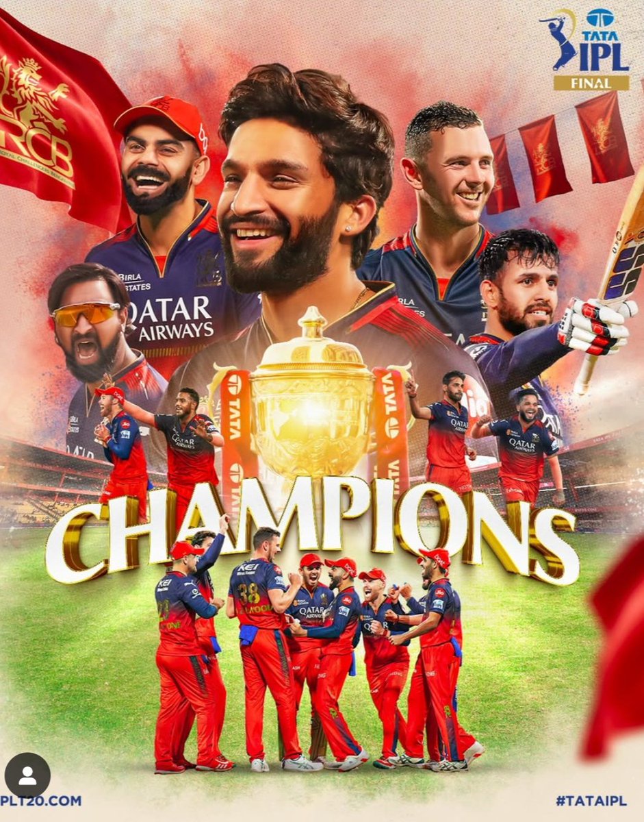 Rajasthani Chora (@rajsthane_chora) on Twitter photo Finally the wait is over
We are Champions 😎
E sala cup Namdu 🏆🏆
🥳🥳🥳🥳🥳
#ViratKohli𓃵 <a href="/RCBTweets/">Royal Challengers Bengaluru</a> Finally the wait is over
We are Champions 😎
E sala cup Namdu 🏆🏆
🥳🥳🥳🥳🥳
#ViratKohli𓃵 <a href="/RCBTweets/">Royal Challengers Bengaluru</a>