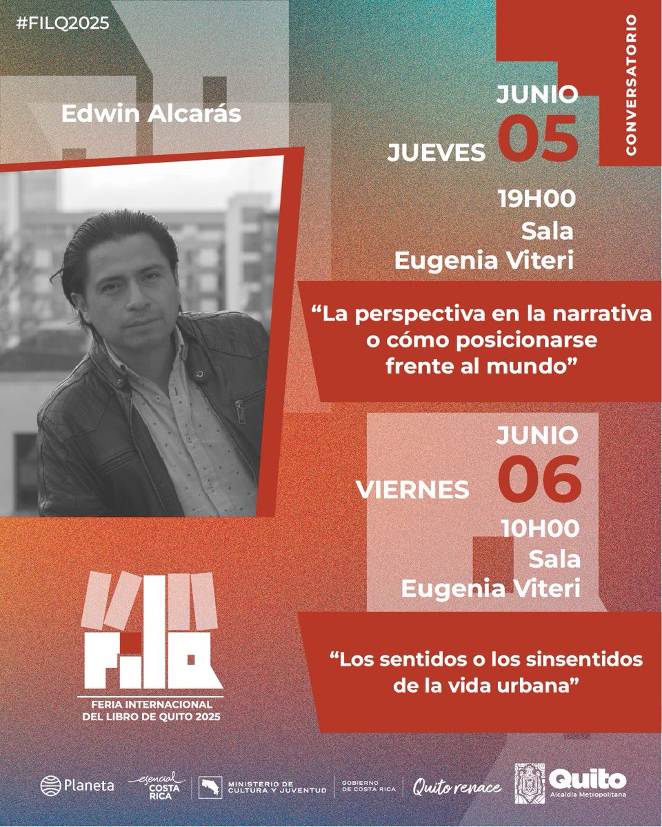 📖 Atención lectores 📖

Vivamos juntos la <a href="/FilQ_uio/">Feria Internacional del Libro de Quito</a> 2025 🇪🇨

Agéndate con nuestros eventos literarios y vive una experiencia marcada por libros, autores, libreros y lectores.

#CreemosEnLosLibros <a href="/edalcaras/">Edwin Alcarás</a>