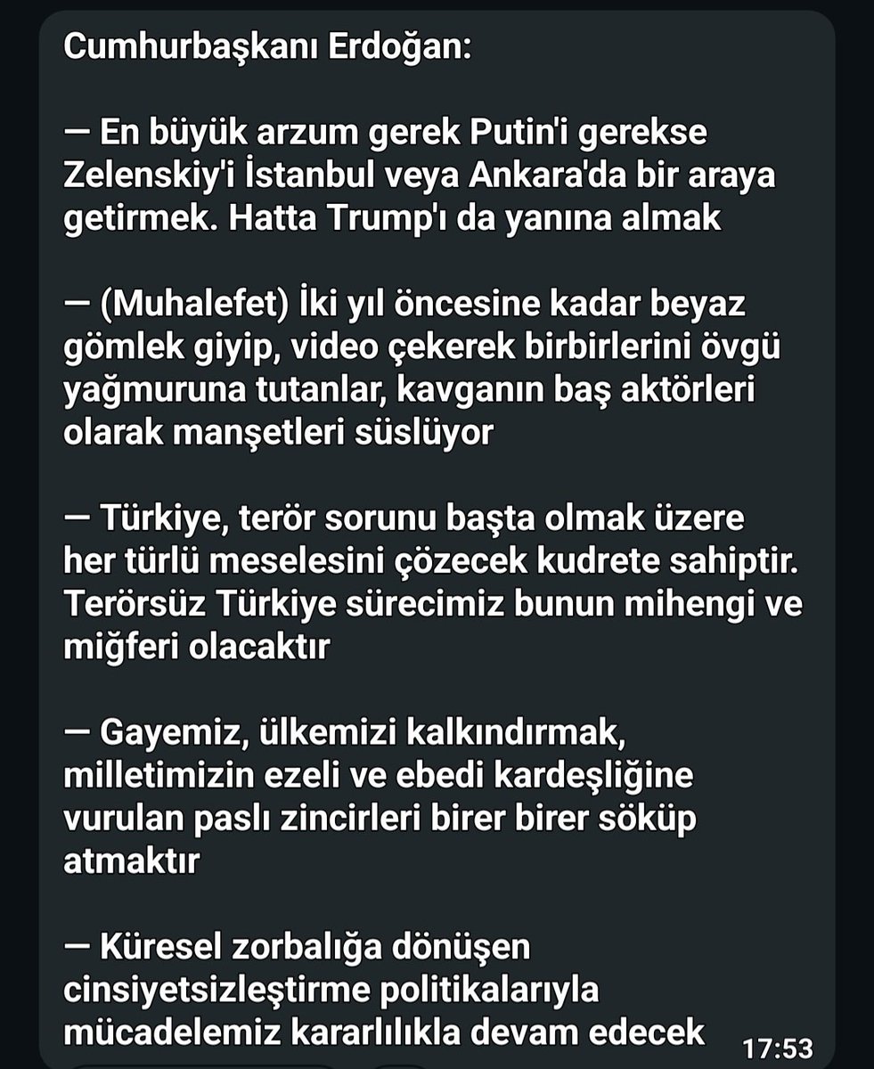 Cumhurbaşkanı Erdoğan