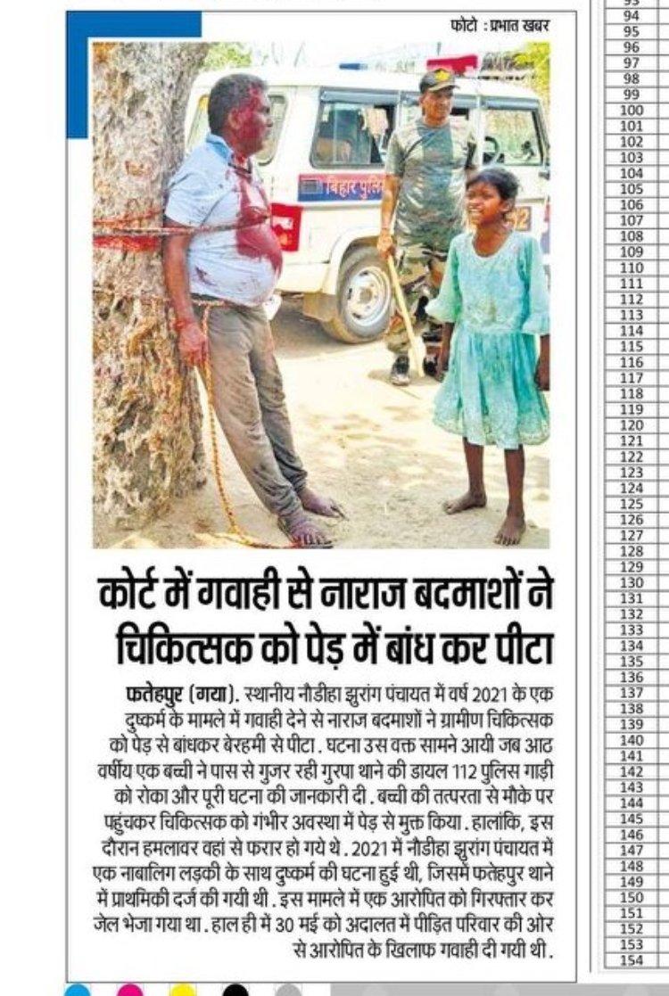 Afzal khan ( अफजल खान)افضل خان❤🏹🏹 (@afzalbokaro) on Twitter photo आ० मुख्यमंत्री <a href="/NitishKumar/">Nitish Kumar</a> जी कया गुडाराजं स्थापित है राज्य में इस तरह किसी को बेरहमी से पीटना दुर्भाग्यपूर्ण है उम्मीद है <a href="/bihar_police/">Bihar Police</a> संज्ञान लेकर कारवाई सुनिश्चित करेंगे तथा <a href="/GAYAPOLICEBIHAR/">GAYA POLICE (गया (बिहार) पुलिस )</a> उपर्युक्त विषय को गंभीरतापूर्वक लेकर गिरफ्तारी सुनिश्चित करे
<a href="/IPRDBihar/">IPRD Bihar</a> आ० मुख्यमंत्री <a href="/NitishKumar/">Nitish Kumar</a> जी कया गुडाराजं स्थापित है राज्य में इस तरह किसी को बेरहमी से पीटना दुर्भाग्यपूर्ण है उम्मीद है <a href="/bihar_police/">Bihar Police</a> संज्ञान लेकर कारवाई सुनिश्चित करेंगे तथा <a href="/GAYAPOLICEBIHAR/">GAYA POLICE (गया (बिहार) पुलिस )</a> उपर्युक्त विषय को गंभीरतापूर्वक लेकर गिरफ्तारी सुनिश्चित करे
<a href="/IPRDBihar/">IPRD Bihar</a>
