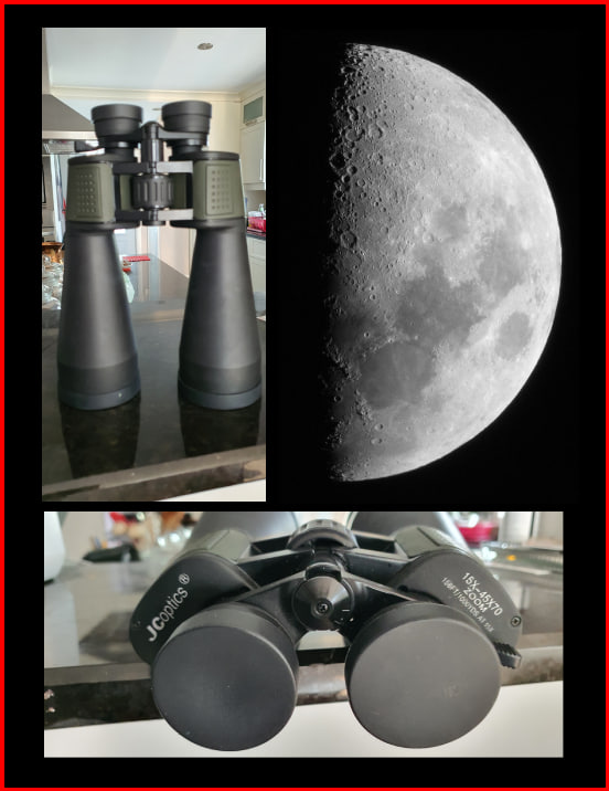 Robinvezina1's tweet photo. 🚩🚩🚩 Here are my 15X binoculars and here is the result of the image of the Moon which is 384,400 km away,
-  Do you really think NASA is telling us the truth about the distance ?  Do the test yourself https://t.co/qbv2osON6k