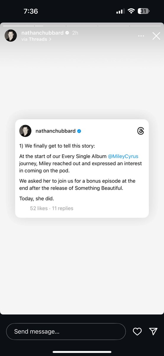 🚨 Miley will be on the Every Single Album podcast this Thursday !!!!

but also - <a href="/MileyCyrus/">Miley Cyrus</a> come on our podcast plssss what the heck 😭