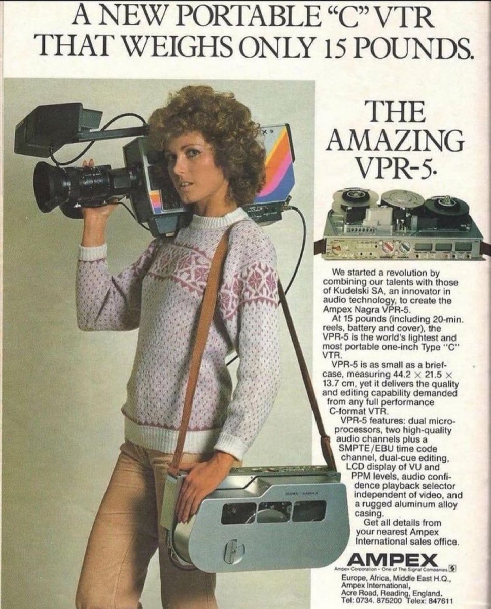 I miss the glory days when if you wanted to tape your kid’s piano recital or some shit you basically had to arrive on the scene in a local affiliate’s fucking news van.