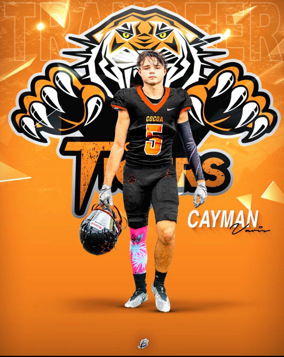 Cayman Varis Dual Sport Athlete (@variscayman) on Twitter photo #Blessed to continue my education and football <a href="/CocoaFootball/">Cocoa Football</a> To my teammates and coaches at Cocoa Beach thank you for the last 3 years.
Ready to compete with the best in Florida 🔥🐅🔥#speedkills #shifty <a href="/Cocoa_Schneider/">Ryan Schneider</a> <a href="/adam_franco/">Coach Franco</a> <a href="/J55FoFo/">James Folston Sr.</a> <a href="/bighitslive/">BIGHITSLIVE</a> <a href="/PrepRedzoneFL/">Prep Redzone Florida</a> #Blessed to continue my education and football <a href="/CocoaFootball/">Cocoa Football</a> To my teammates and coaches at Cocoa Beach thank you for the last 3 years.
Ready to compete with the best in Florida 🔥🐅🔥#speedkills #shifty <a href="/Cocoa_Schneider/">Ryan Schneider</a> <a href="/adam_franco/">Coach Franco</a> <a href="/J55FoFo/">James Folston Sr.</a> <a href="/bighitslive/">BIGHITSLIVE</a> <a href="/PrepRedzoneFL/">Prep Redzone Florida</a>