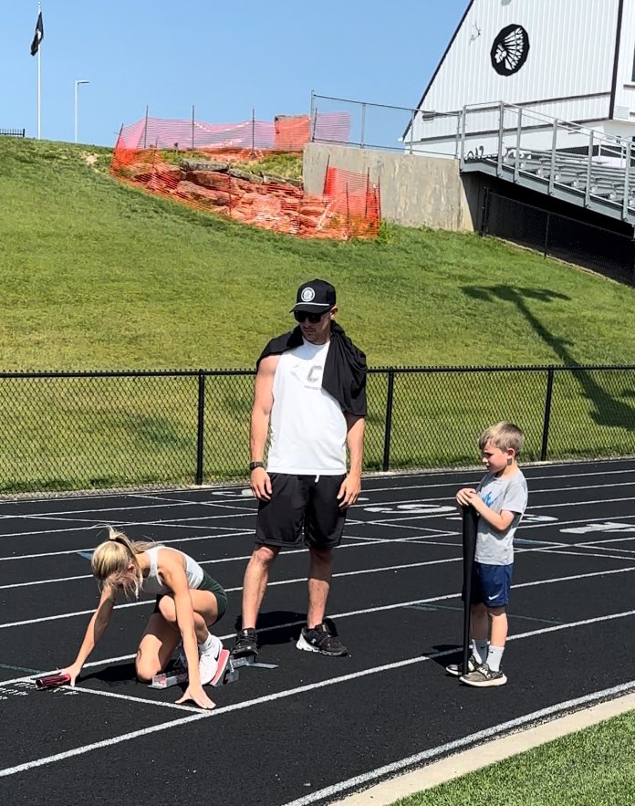 CWTrack's tweet image. Family day at the track! Not sure if I was more surprised with Dean running four miles with Ricky or Maddox not crying doing 100s with the girls. Fun times gearing up for the big weekend in Columbus!