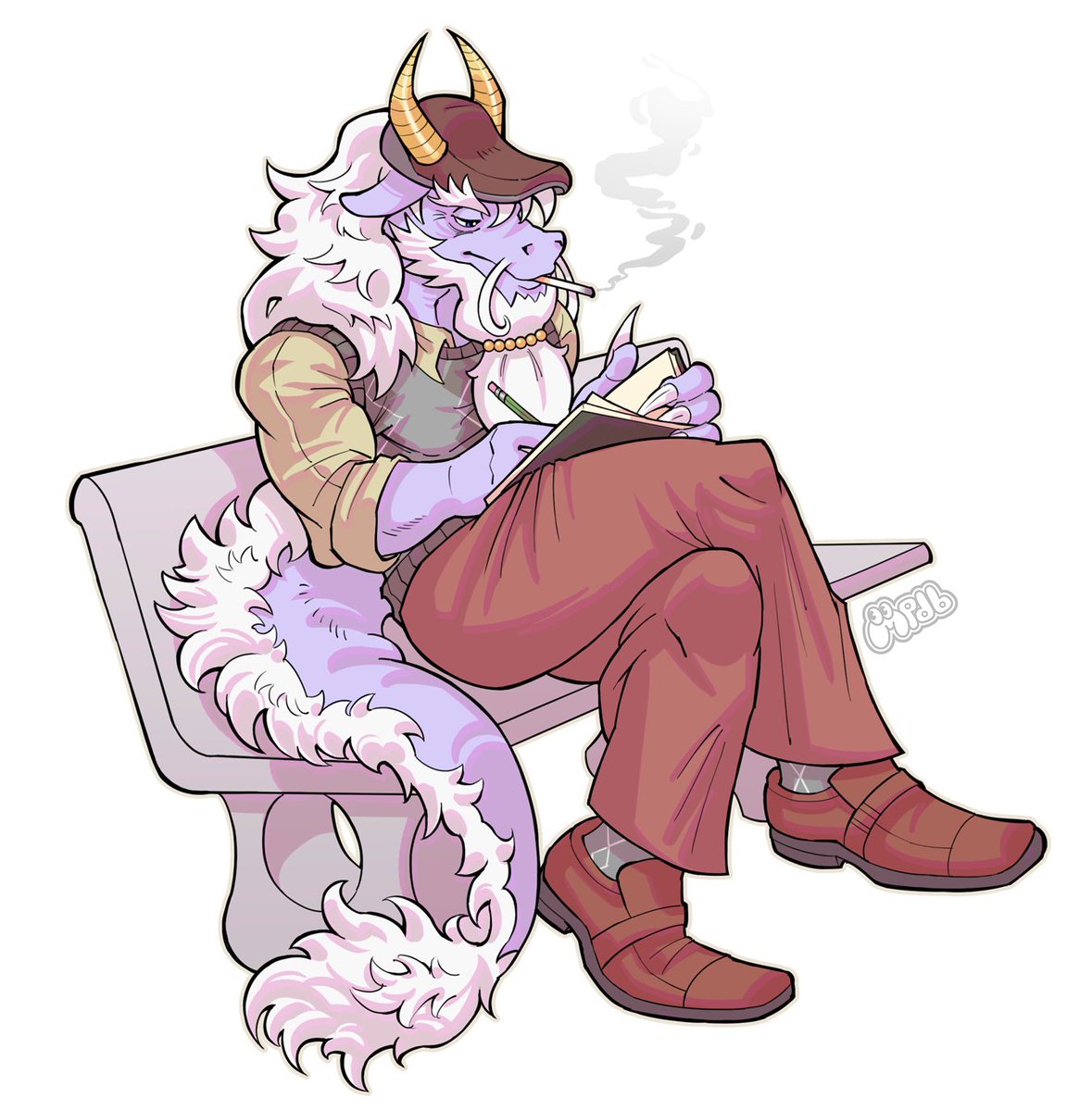 Commission made for Hachiko at Bsky
🐉🚬✏️✨
#mpdb #commission #commissionsoopen #furry #fursona #OC #originalcharacterart
