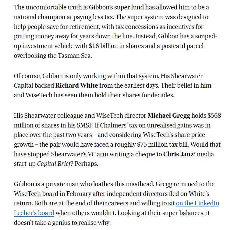 This is an example of how people are rorting our superannuation schemes and the taxpayers. 

Quote Matt Canavan this morning….

“We will fight to the death against this”. 

So he’s going to “fight to the death” for a bloke who’s shoved $1.6 BILLION in a superannuation account??