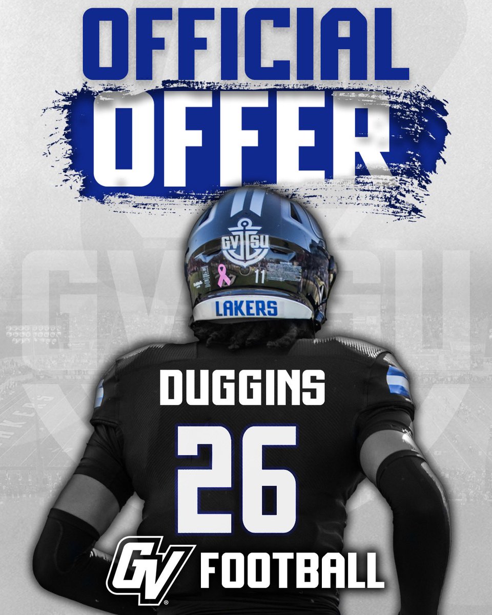 George Duggins (@georgeduggins21) on Twitter photo After a great phone call with <a href="/CoachWooster/">Scott Wooster</a>, I am blessed to receive and offer to play football at <a href="/gvsufootball/">GVSU Football</a>. <a href="/CoachLouisGVSU/">Jim Louis</a> <a href="/CoachPostmaGV/">Nick Postma</a> <a href="/TheD_Zone/">The D Zone</a> <a href="/AllenTrieu/">Allen Trieu</a> <a href="/MIexposure/">Michigan exposure</a> After a great phone call with <a href="/CoachWooster/">Scott Wooster</a>, I am blessed to receive and offer to play football at <a href="/gvsufootball/">GVSU Football</a>. <a href="/CoachLouisGVSU/">Jim Louis</a> <a href="/CoachPostmaGV/">Nick Postma</a> <a href="/TheD_Zone/">The D Zone</a> <a href="/AllenTrieu/">Allen Trieu</a> <a href="/MIexposure/">Michigan exposure</a>