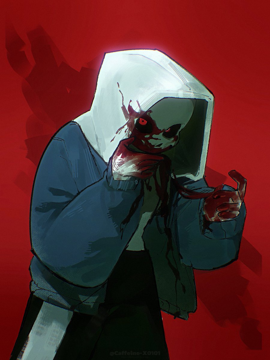 🩸🩸🩸
好久没画了.
---
#undertale #undertaleAU #Dusttale #dustsans #murdersans