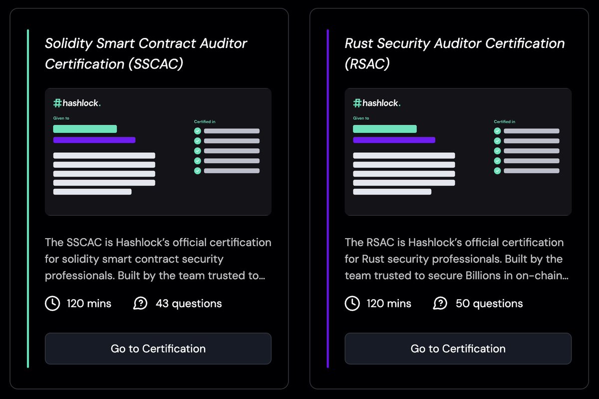 ‼ Looking to get a web3 security job or grow your auditing career? 

Today we are launching something massive. The first certifications for web3 security researchers published by a leading firm. 🔔Link in thread. 

Get certified now, prove your skills, and get to the top of