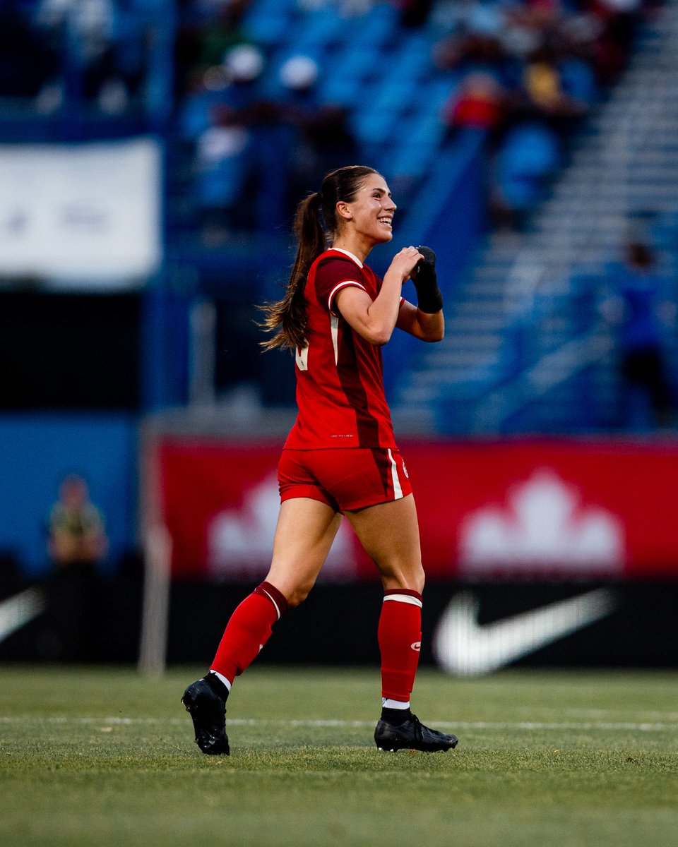 You never forget your first 🤩

On n’oublie jamais son premier 🤩

🇨🇦 🆚 🇭🇹 
#CANWNT