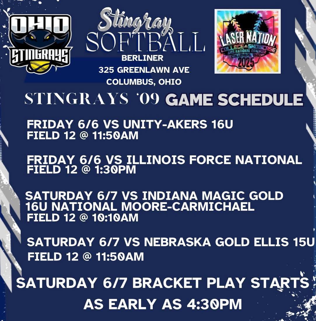 Maddie Lucas (@maddie_lucas12) on Twitter photo Our <a href="/OhioStingrays09/">Ohio Stingrays 09</a> team opens the summer this weekend in the <a href="/LaserShowcase/">Laser Nation Showcase</a> at Berliner. Come check us out….
<a href="/SaraPelegreen/">Sara Pelegreen</a> <a href="/CoachDeOliveira/">☘️Irish Coach Boo!☘️</a> <a href="/mzerkleee/">Morgan Zerkle</a> <a href="/ZipsCoachZ/">Sara Zilles</a> <a href="/Hall_J_4/">Jenna Hall</a> <a href="/avrey_steiner/">Avrey Steiner</a> <a href="/cailey_joyce/">Cailey Joyce</a> <a href="/gZeremenko21/">G</a> <a href="/chris_stelma/">ChrisStelma</a> <a href="/YSUSoftball/">Youngstown State Softball 🐧</a> <a href="/FlyerSoftball/">Dayton Softball</a> <a href="/IndStSoftball/">Indiana State Softball</a> Our <a href="/OhioStingrays09/">Ohio Stingrays 09</a> team opens the summer this weekend in the <a href="/LaserShowcase/">Laser Nation Showcase</a> at Berliner. Come check us out….
<a href="/SaraPelegreen/">Sara Pelegreen</a> <a href="/CoachDeOliveira/">☘️Irish Coach Boo!☘️</a> <a href="/mzerkleee/">Morgan Zerkle</a> <a href="/ZipsCoachZ/">Sara Zilles</a> <a href="/Hall_J_4/">Jenna Hall</a> <a href="/avrey_steiner/">Avrey Steiner</a> <a href="/cailey_joyce/">Cailey Joyce</a> <a href="/gZeremenko21/">G</a> <a href="/chris_stelma/">ChrisStelma</a> <a href="/YSUSoftball/">Youngstown State Softball 🐧</a> <a href="/FlyerSoftball/">Dayton Softball</a> <a href="/IndStSoftball/">Indiana State Softball</a>