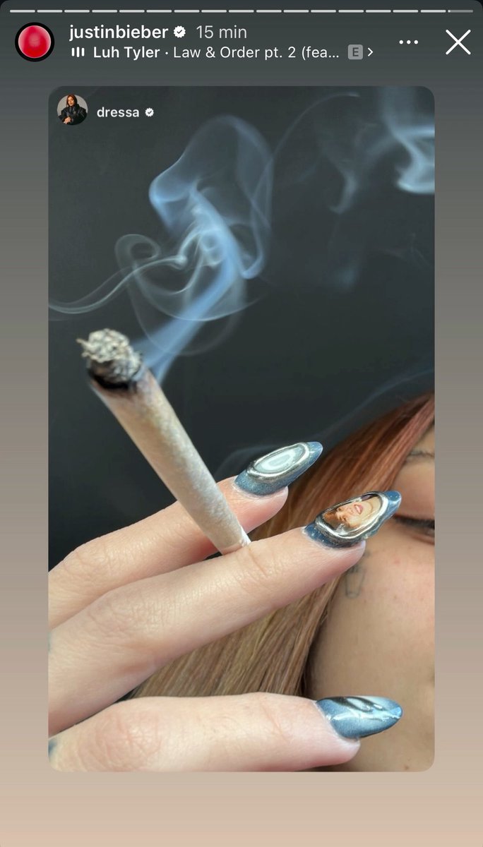 fontesbieber's tweet image. Justin Bieber repostou a cantora brasileira Dressa em seu story do Instagram. 🇧🇷🤍