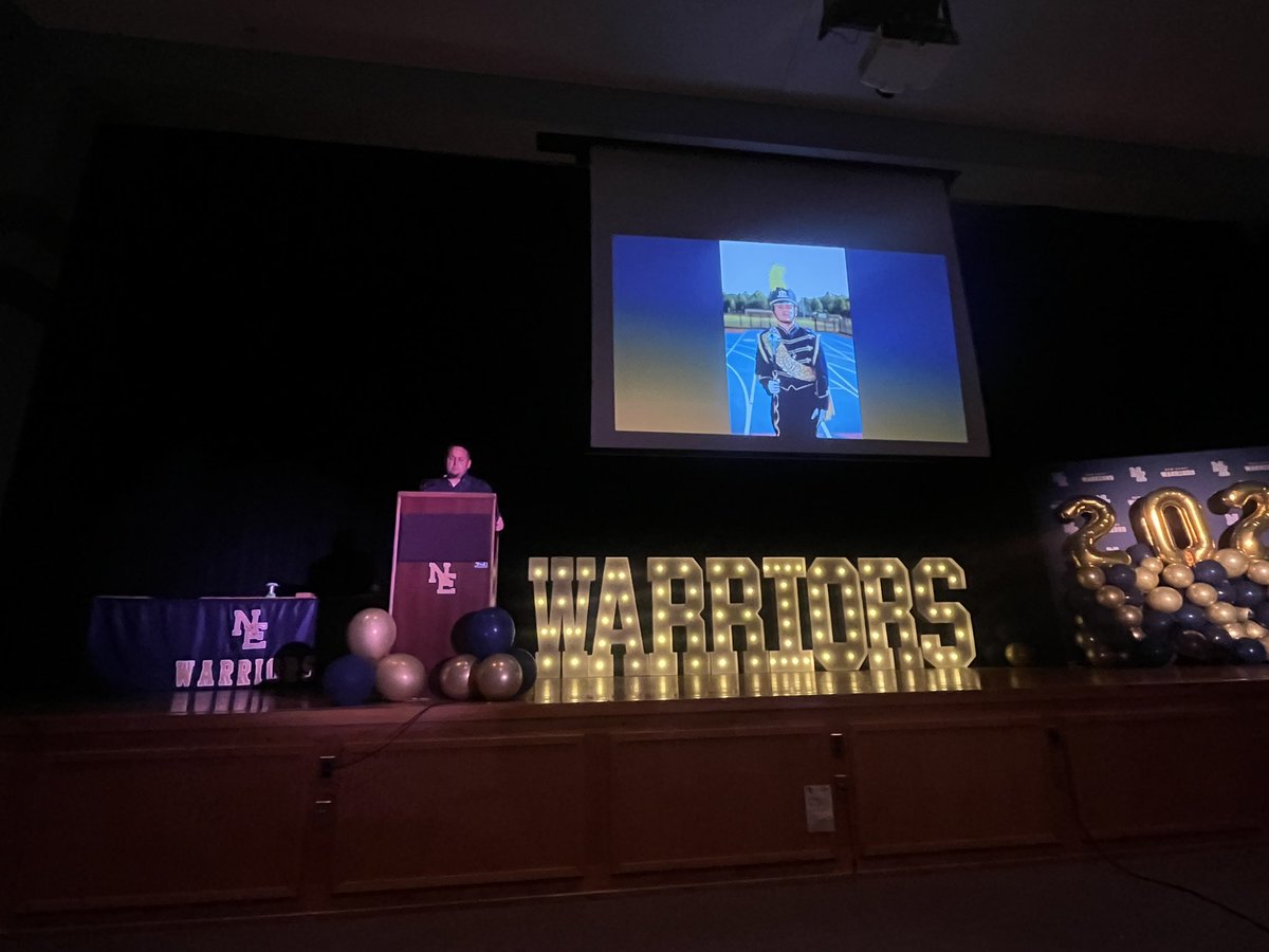 Senior sports awards night at NEHS. Congratulations to all of our senior athletes!