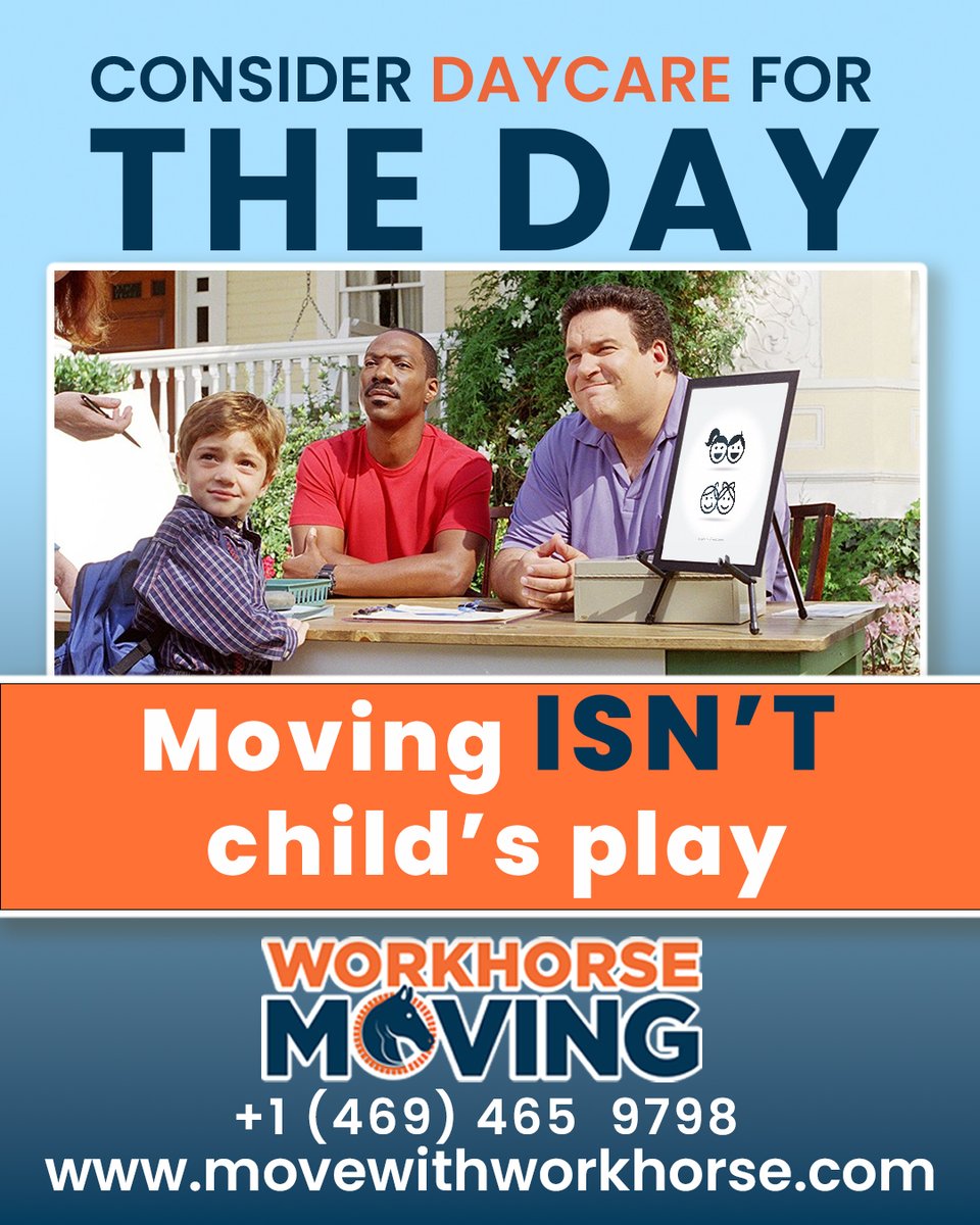 Whmoving's tweet image. Moving day = chaos 🌀
Let’s be real — boxes, heavy lifting, people in and out…
A daycare day might just save the day. 🧸
Safer for your little ones, smoother for you.
Because moving isn’t child’s play  let them play while we move the world for you.#MICP #LetThemPlay  #ParentTips