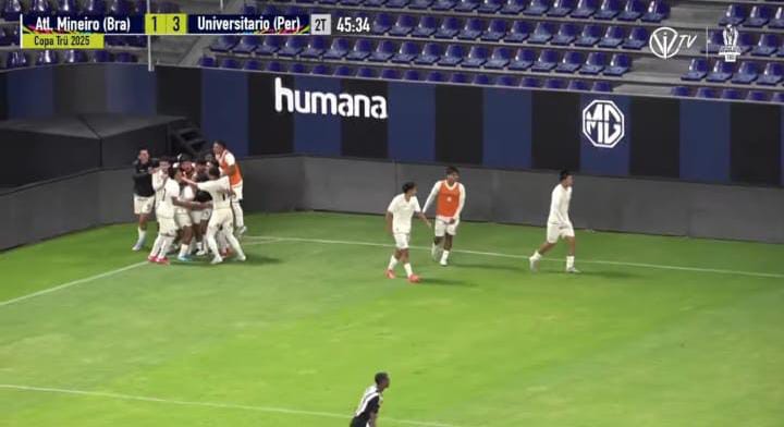 Gran triunfo de la categoría Sub 18 de <a href="/MenoresU/">Divisiones Menores - Universitario</a>, ante Atlético Mineiro de Brasil por la Copa Mitad del Mundo que se juega en Ecuador.
#YdaleU