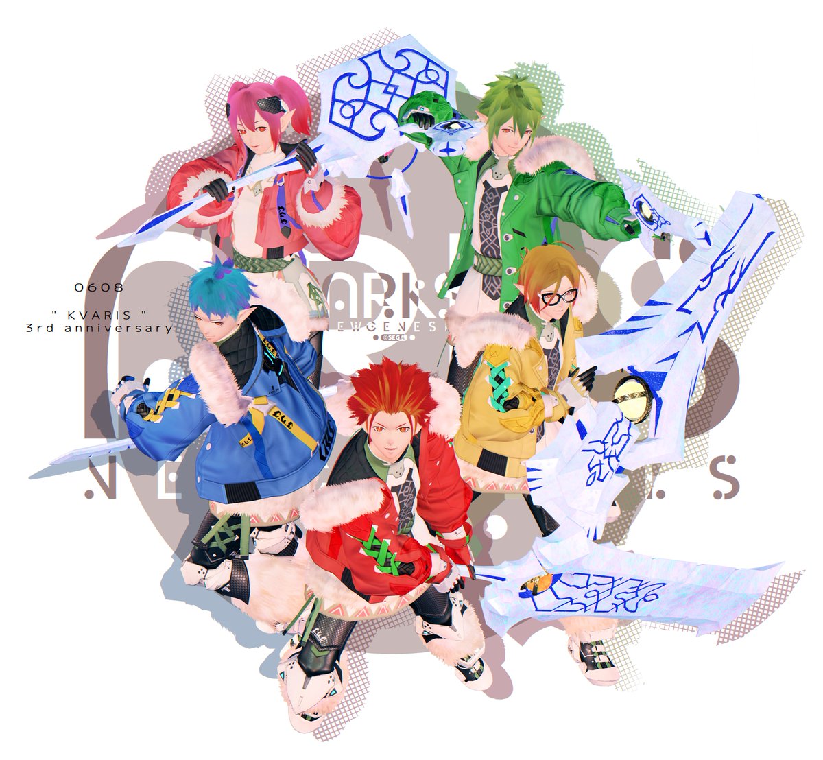 ✻ ” KVARIS-0608 " 𝟥ʀᴅ ᴀɴɴɪᴠᴇʀꜱᴀʀʏ ✻
.　クヴァリス実装3周年おめでとう。

#PSO2NGS_SS #メンテの日なのでssを貼る #ma7ロゴ