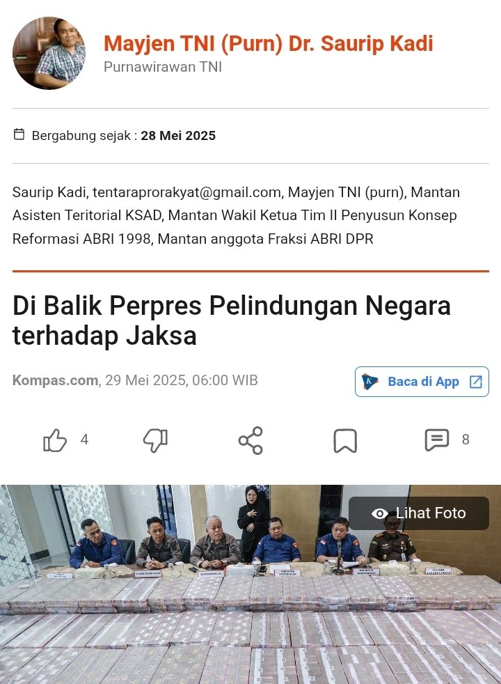 Integritas Hukum di Tengah Ancaman Mega Korupsi

Perpres No. 66 Tahun 2025, yang melibatkan TNI dalam perlindungan jaksa, bertentangan dengan UU No. 3 Tahun 2025 yang membatasi tugas TNI pada pertahanan. Ancaman terhadap jaksa, seperti penguntitan dan kekerasan, memang memerlukan