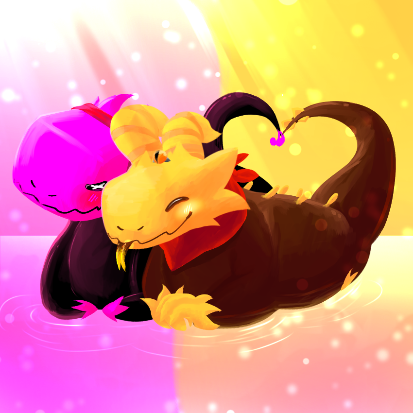 PinkLizardRW's tweet image. And in light of pride month, I've become rainbow lizard. I love you with all my heart, @YellowLizardRW