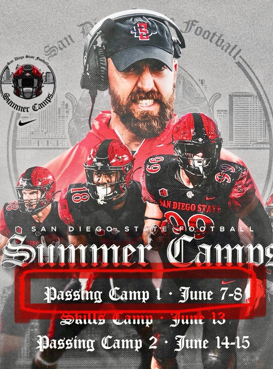 Josue Estrada (@josue_emt12) on Twitter photo Excited to compete at the <a href="/AztecFB/">San Diego State Football</a> passing camp on June 7th and 8th.
<a href="/sjhstigerfb/">sjhstigerfb</a> <a href="/Coach_Galliano/">Aric Galliano</a> <a href="/CoachDanny10/">Danny Hernandez</a>  @coachsampson3  <a href="/SeanDillonSDSU/">Sean Dillon</a> <a href="/BlairAngulo/">Blair Angulo</a> <a href="/BrandonHuffman/">Brandon Huffman</a> Excited to compete at the <a href="/AztecFB/">San Diego State Football</a> passing camp on June 7th and 8th.
<a href="/sjhstigerfb/">sjhstigerfb</a> <a href="/Coach_Galliano/">Aric Galliano</a> <a href="/CoachDanny10/">Danny Hernandez</a>  @coachsampson3  <a href="/SeanDillonSDSU/">Sean Dillon</a> <a href="/BlairAngulo/">Blair Angulo</a> <a href="/BrandonHuffman/">Brandon Huffman</a>