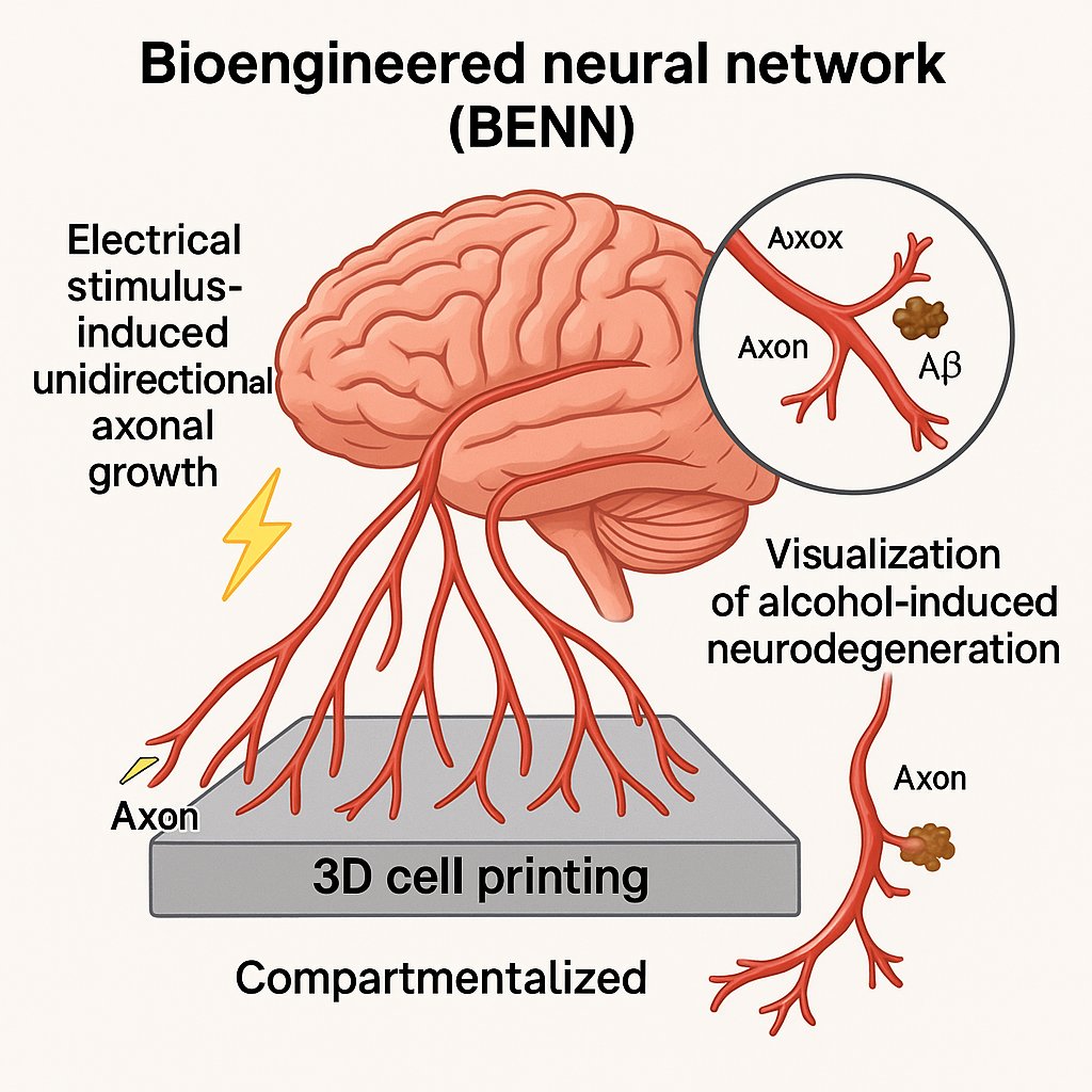 🧠 Researchers at <a href="/postech2020/">POSTECH</a> developed a bioengineered neural network (BENN) that combines 3D #bioprinting and electrical stimulation to model #brain-like structures and visualize #alcohol-induced #neurodegeneration.
Read the full article in #IJEM
🔗doi.org/10.1088/2631-7…