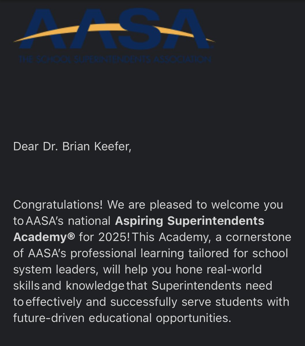 Brian Keefer, Ed.D. (@brian_keefer) on Twitter photo I am honored to have been selected for the <a href="/AASAHQ/">AASA</a> National Aspiring Superintendents Academy 2025 cohort. I look forward to learning and growing with leaders from across the country. Thank you, <a href="/FCSSuptLooney/">Dr. Mike Looney (Official Acct)</a> and <a href="/gonzalo_lacava/">Gonzalo La Cava</a> for your support! <a href="/FultonCoSchools/">FultonCountySchools</a> I am honored to have been selected for the <a href="/AASAHQ/">AASA</a> National Aspiring Superintendents Academy 2025 cohort. I look forward to learning and growing with leaders from across the country. Thank you, <a href="/FCSSuptLooney/">Dr. Mike Looney (Official Acct)</a> and <a href="/gonzalo_lacava/">Gonzalo La Cava</a> for your support! <a href="/FultonCoSchools/">FultonCountySchools</a>